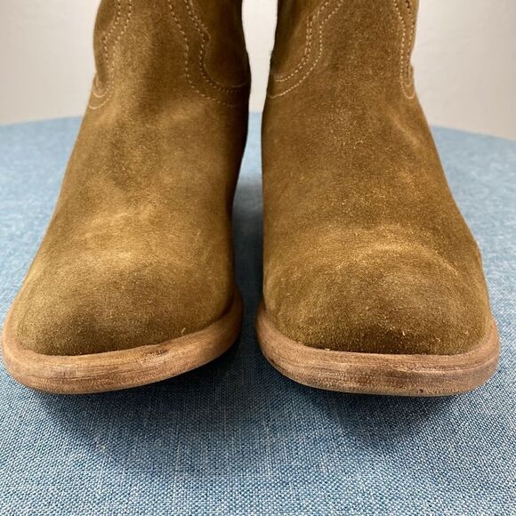 Bronx Dirty Suede Color Pull On Linux Western Boots  Size 5.5/6 - Picture 3 of 8